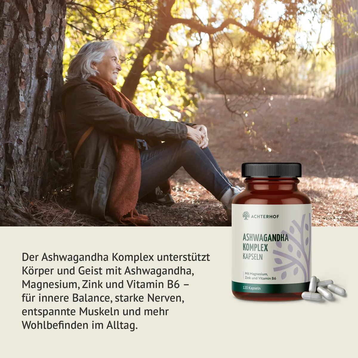 Ashwagandha Komplex (120 Kapseln) – Bild 3