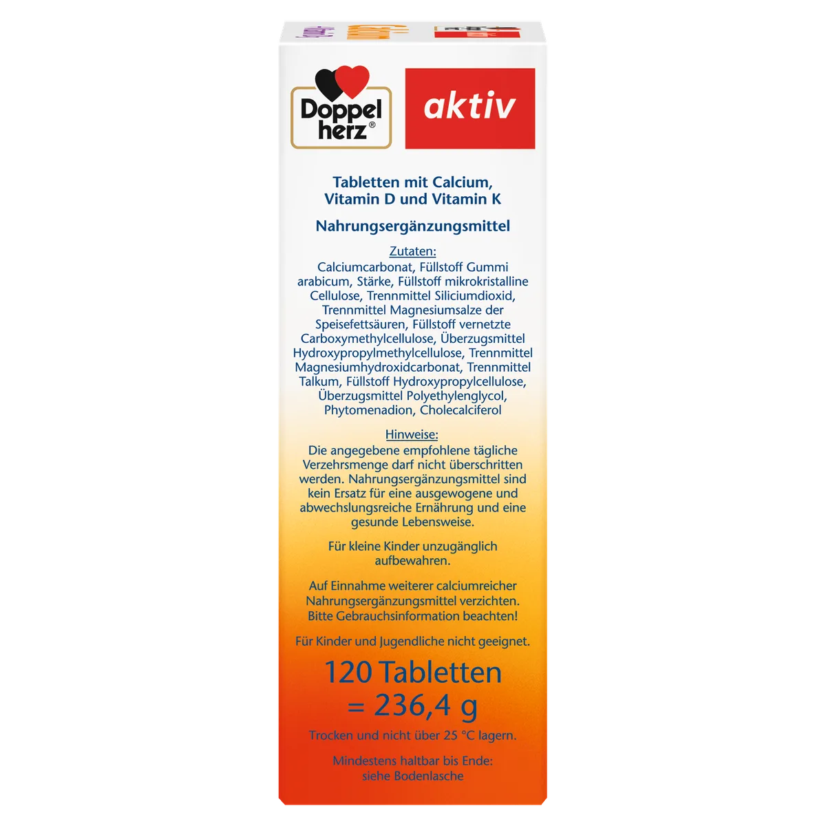 Calcium + D3 (1200 mg) (120 Tabletten) – Bild 3
