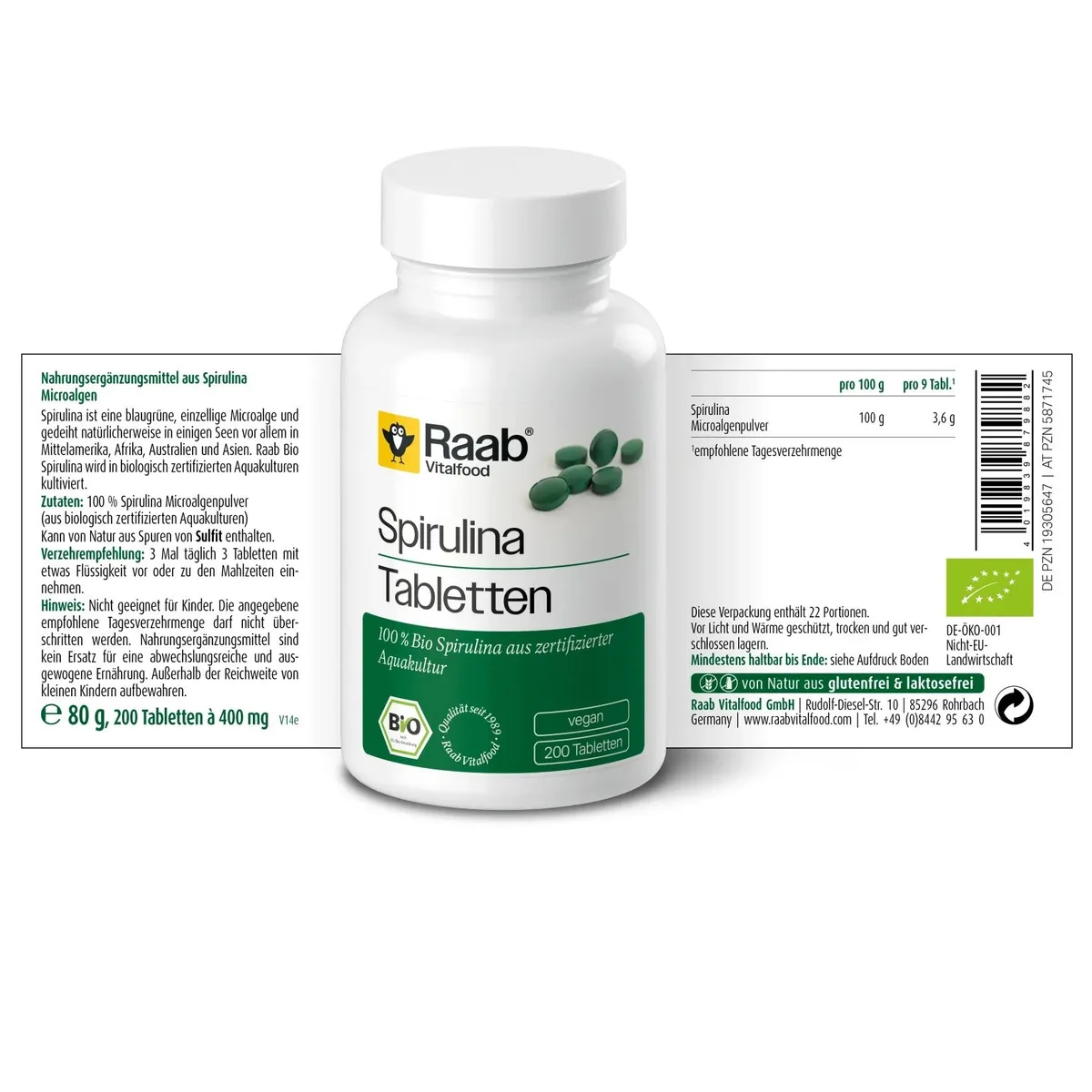Bio Spirulina Tabletten (200 Tabletten) – Bild 2