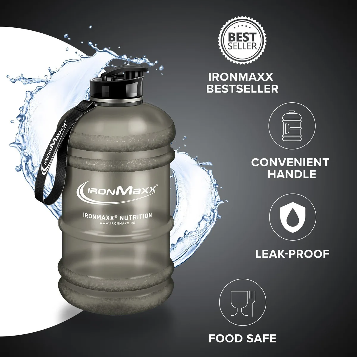 Water Gallon (2200ml) - Matt Grau – Bild 2