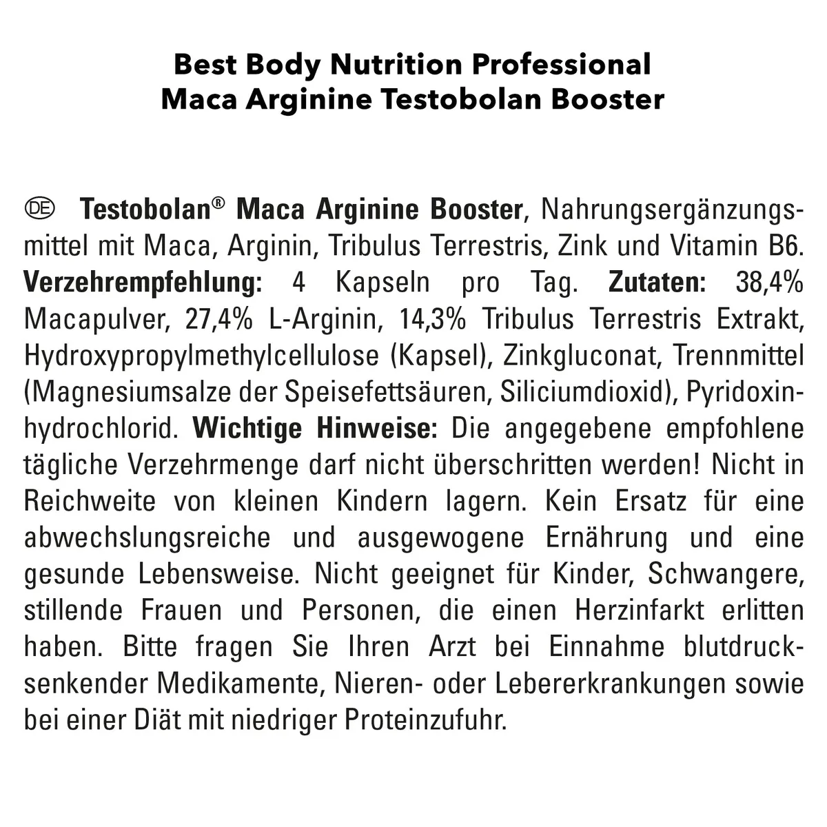Testobolan Maca (100 Kapseln) – Bild 2