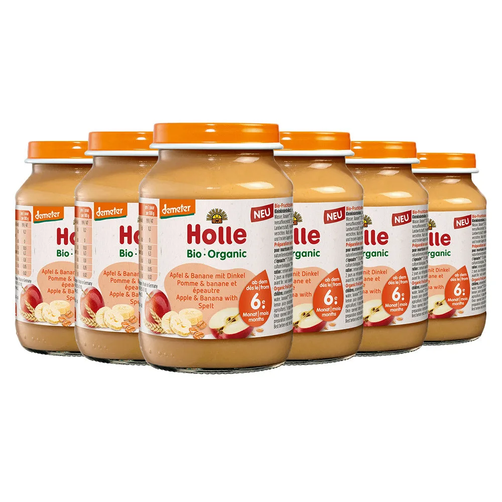 Apfel & Banane mit Dinkel - 6x190g - Bio ab dem 6. Monat