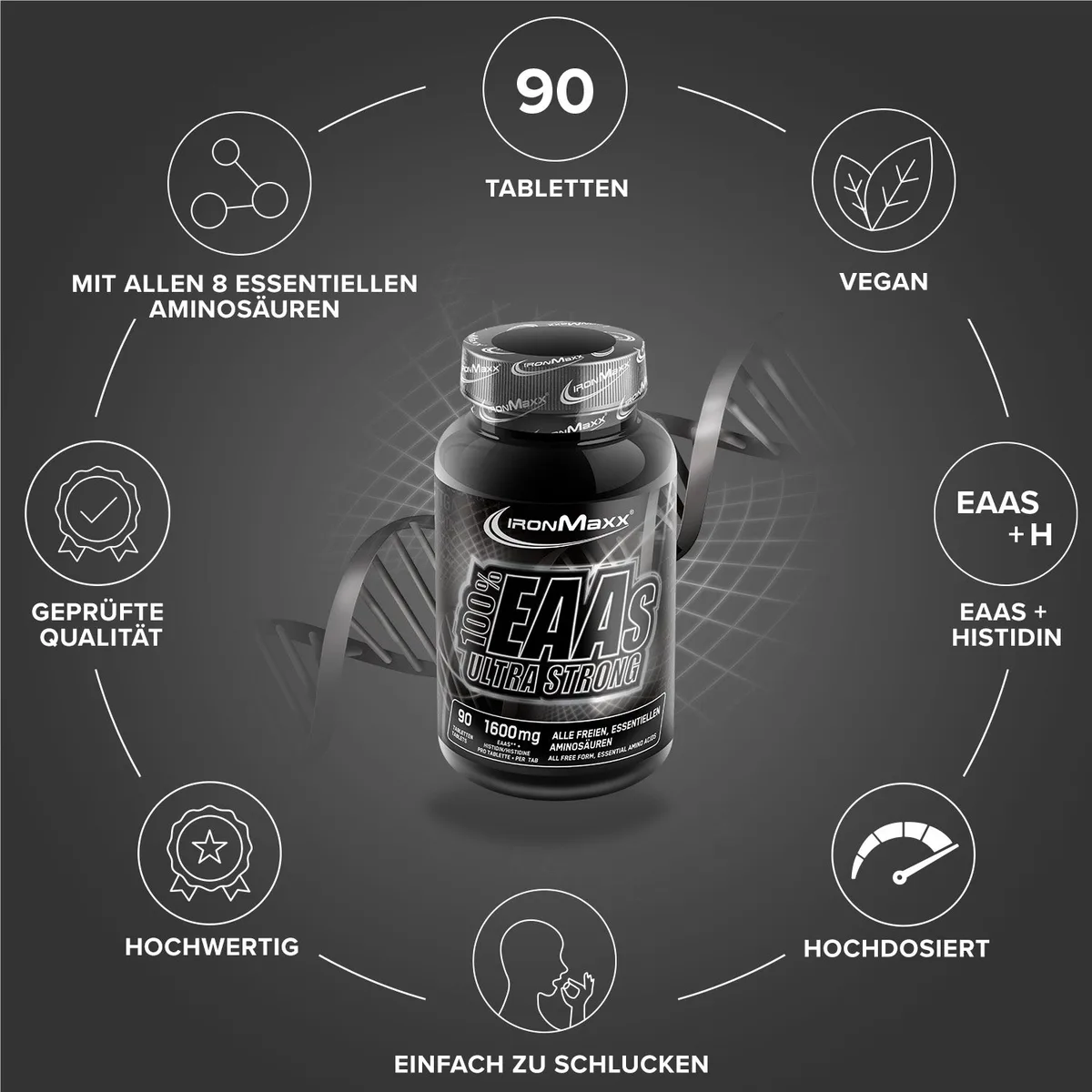 100% EAAs Ultra Strong - 90 Tabletten – Bild 5