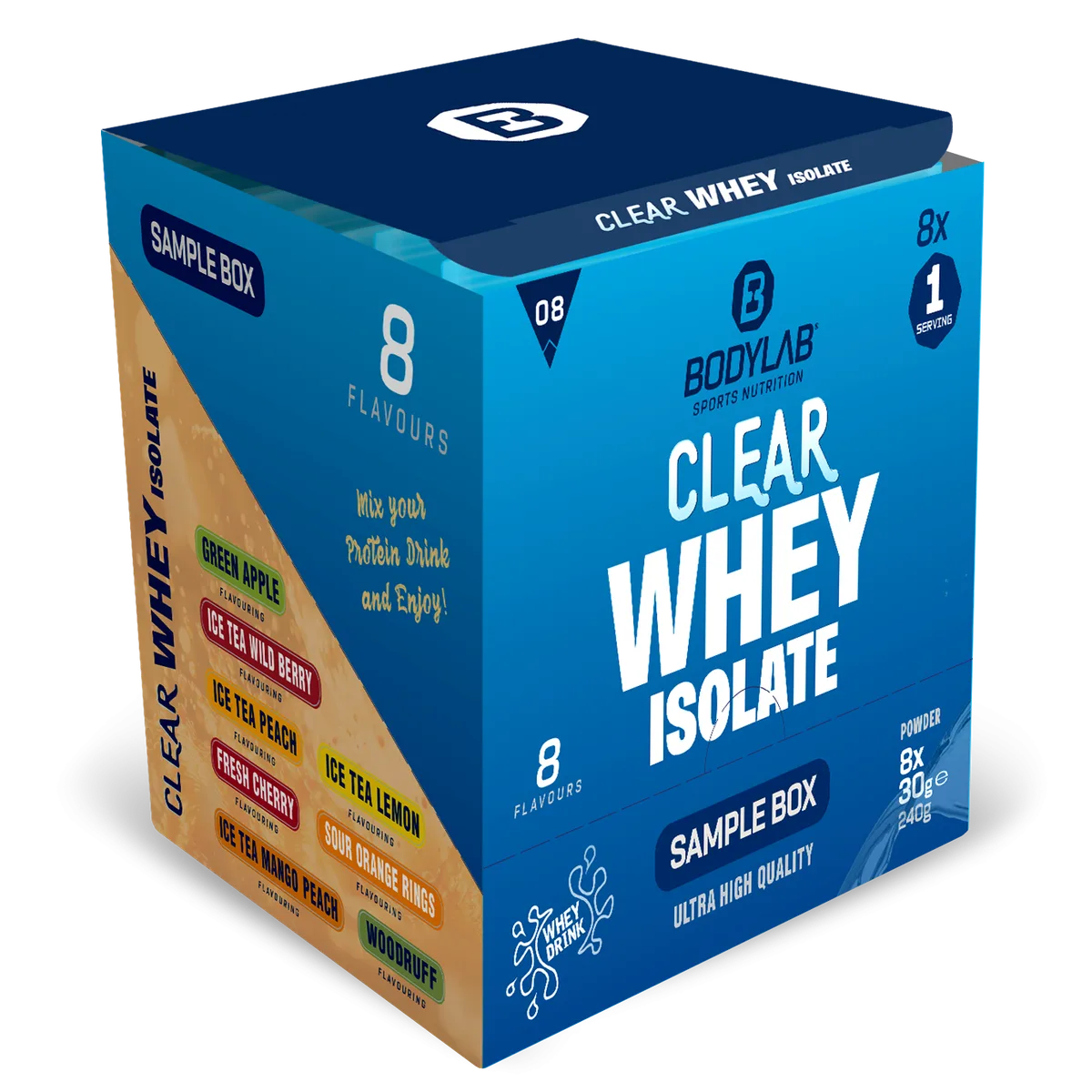 Clear Whey Isolate Probierbox (8 Proben je 30g)