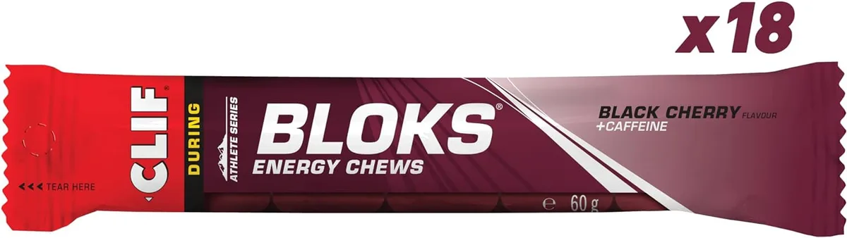 Clif Bloks Energy Chews (18x60g) Tropical Punch + Koffein – Bild 6