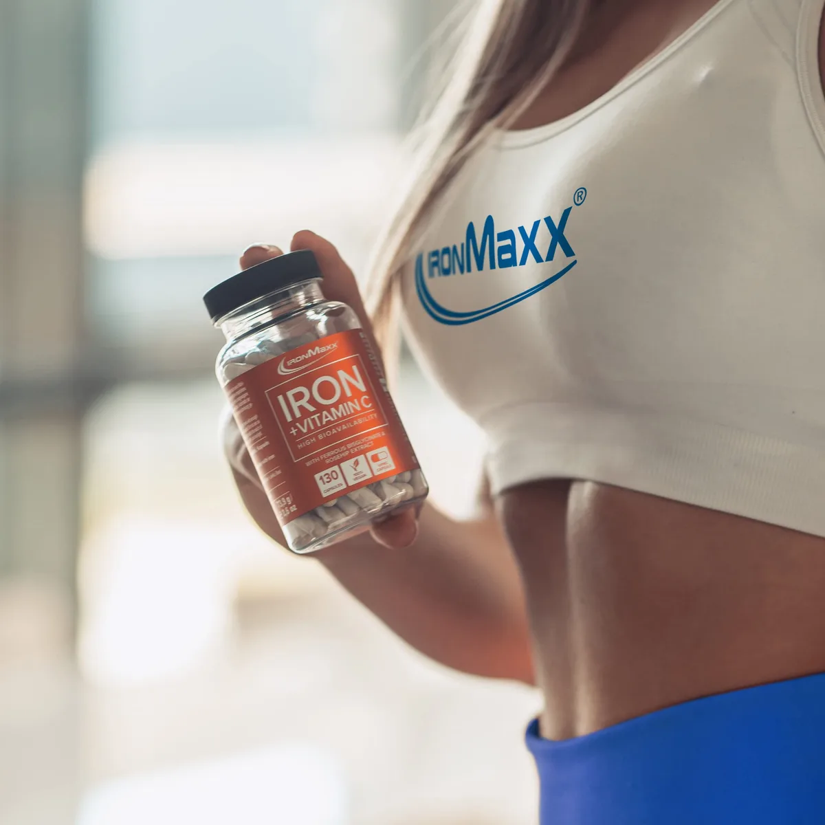 IronMaxx Iron + Vitamin C - 130 Kapseln | hochdosiert mit 40mg Eisen und 40mg Vitamin C | vegan mit hoher Bioverfügbarkeit – Bild 5