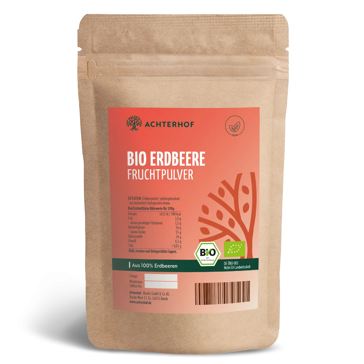 Bio Erdbeere Fruchtpulver (100g)