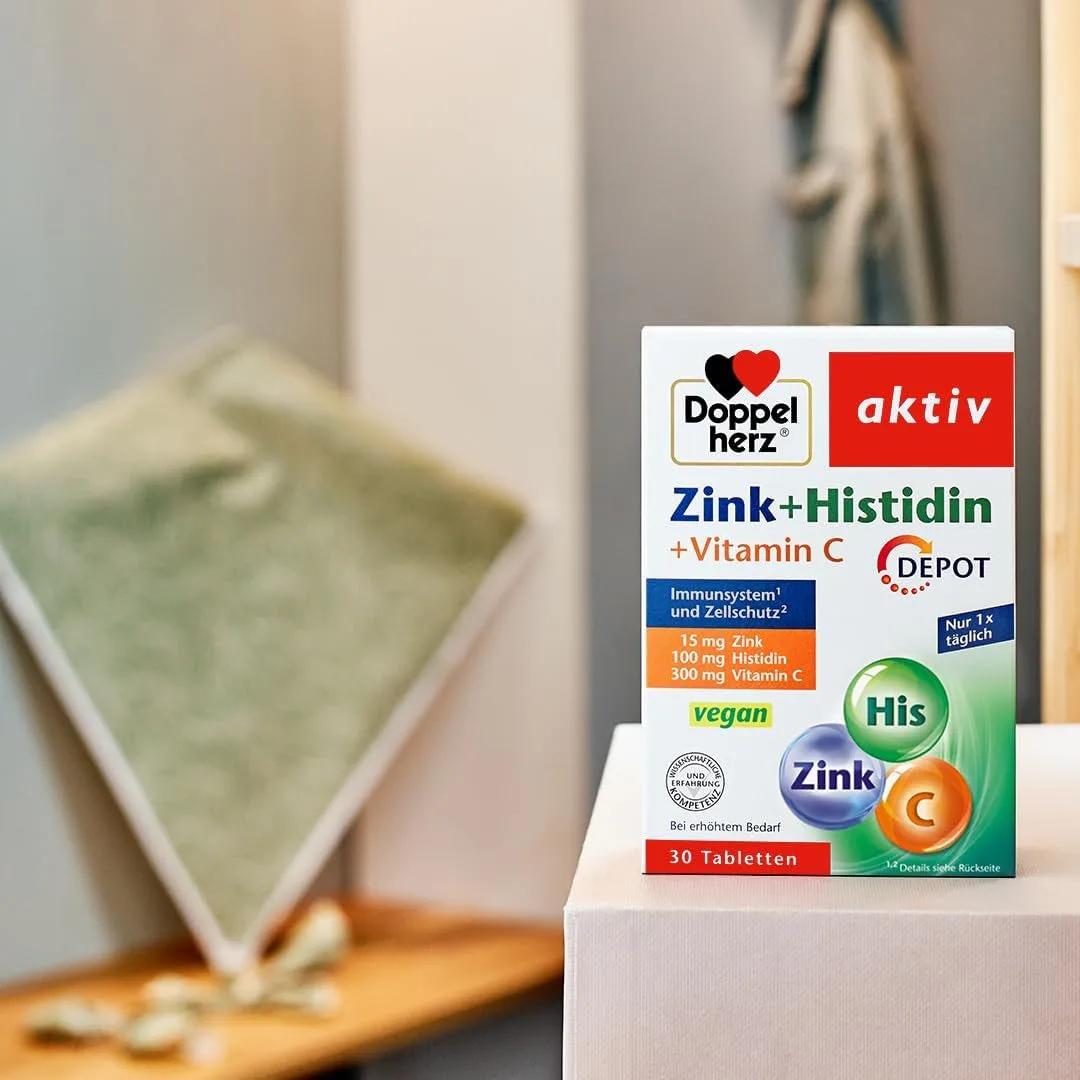 Zink 15 + Histidin + Vitamin C Depot (100 Tabletten) – Bild 5