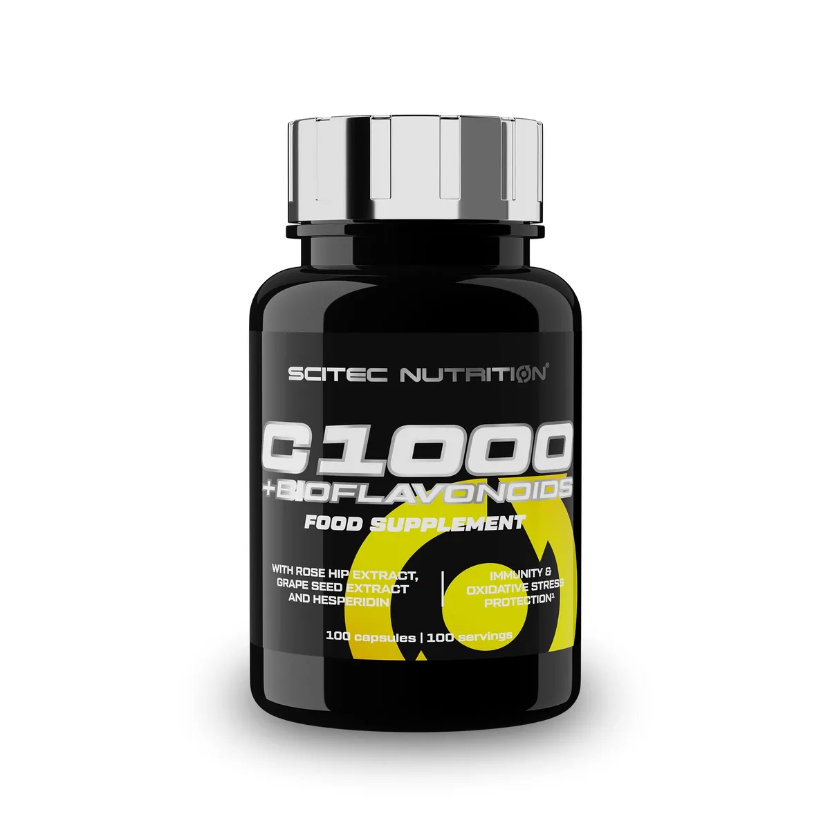 Scitec Nutrition C 1000 + Bioflavonoids, Nahrungsergänzungsmittel Kapseln mit Vitamin C, Hagebutte und Bioflavonoiden, 100 Kapseln