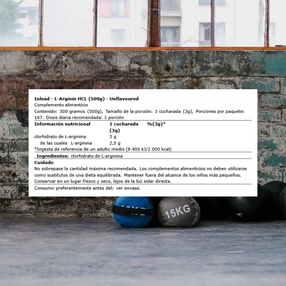 INLEAD - L-Arginin HCL | Hoch Bioverfügbare Aminosäure zur Unterstützung von Fitness und Wohlbefinden - 500g – Bild 3