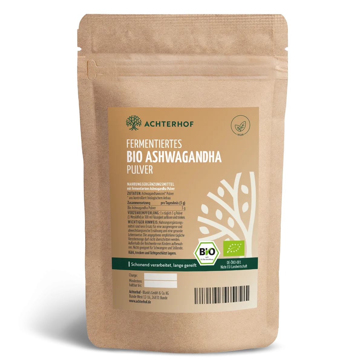 Bio Ashwagandha fermentiert (250g)