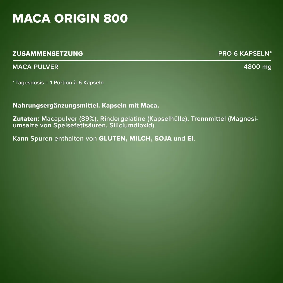 IronMaxx Maca Origin – Hochdosierte Maca Kapseln 130 Stück | 800 mg Reiner Maca Extrakt aus Peru | Vegan, Pflanzlich & Premium Qualität – Bild 3