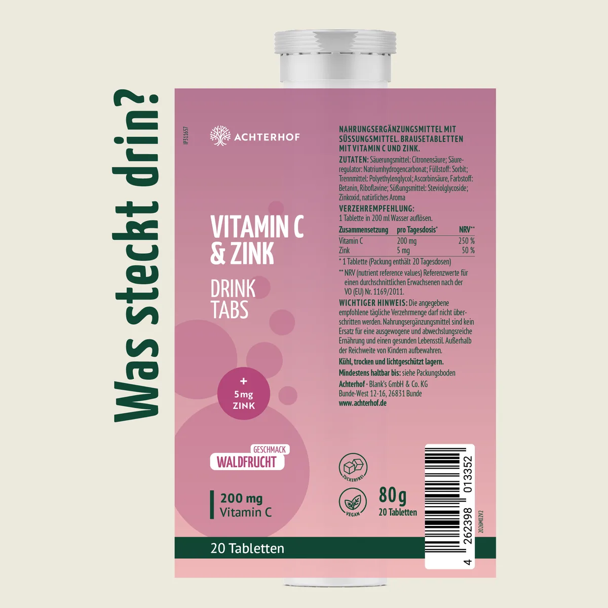 Vitamin C & Zink Drink Tabs (20 Tabletten) – Bild 5