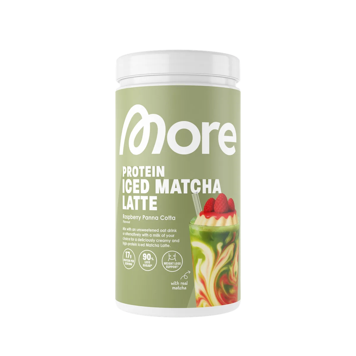 More Protein Iced Matcha Latte Strawberry Cheesecake / 500g – Bild 4