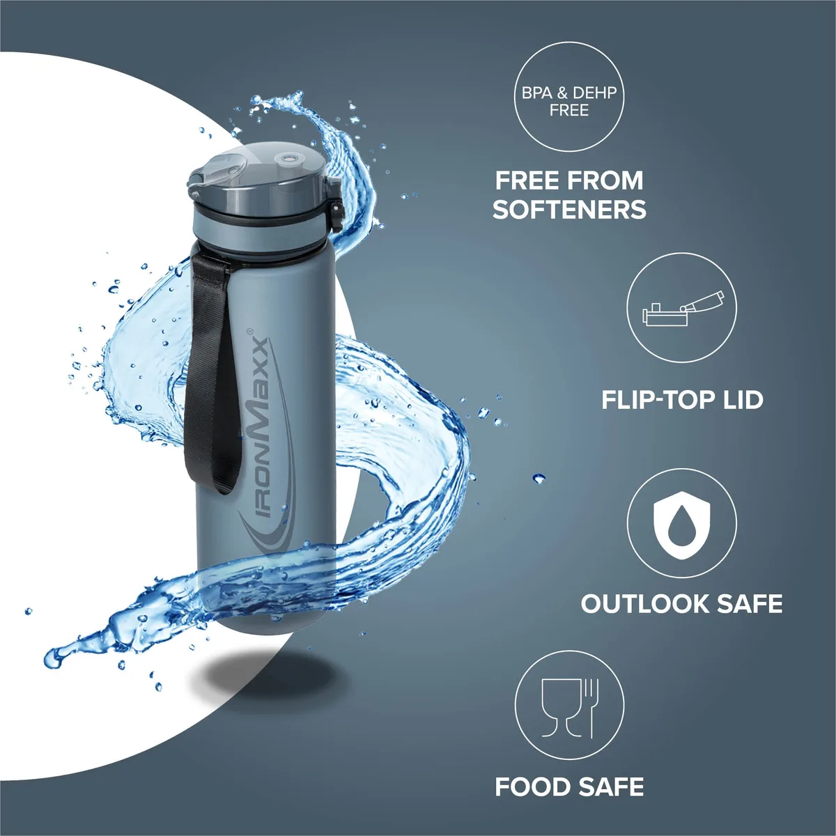 Sport Water Bottle (1000ml) - Kyanite Blue – Bild 7