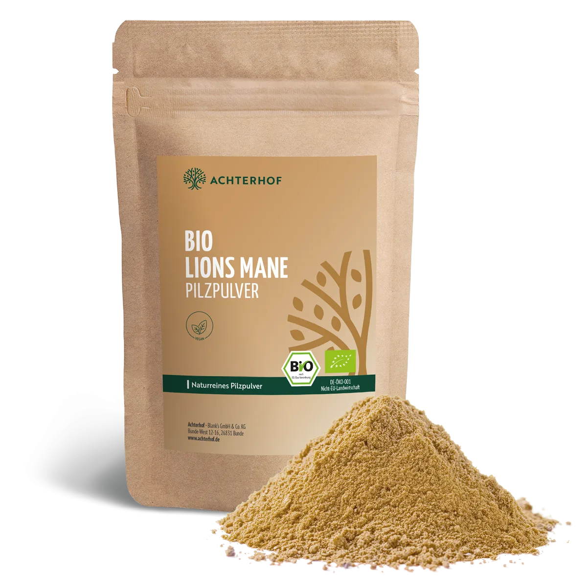 Bio Lions Mane Pilzpulver (100g) – Bild 2