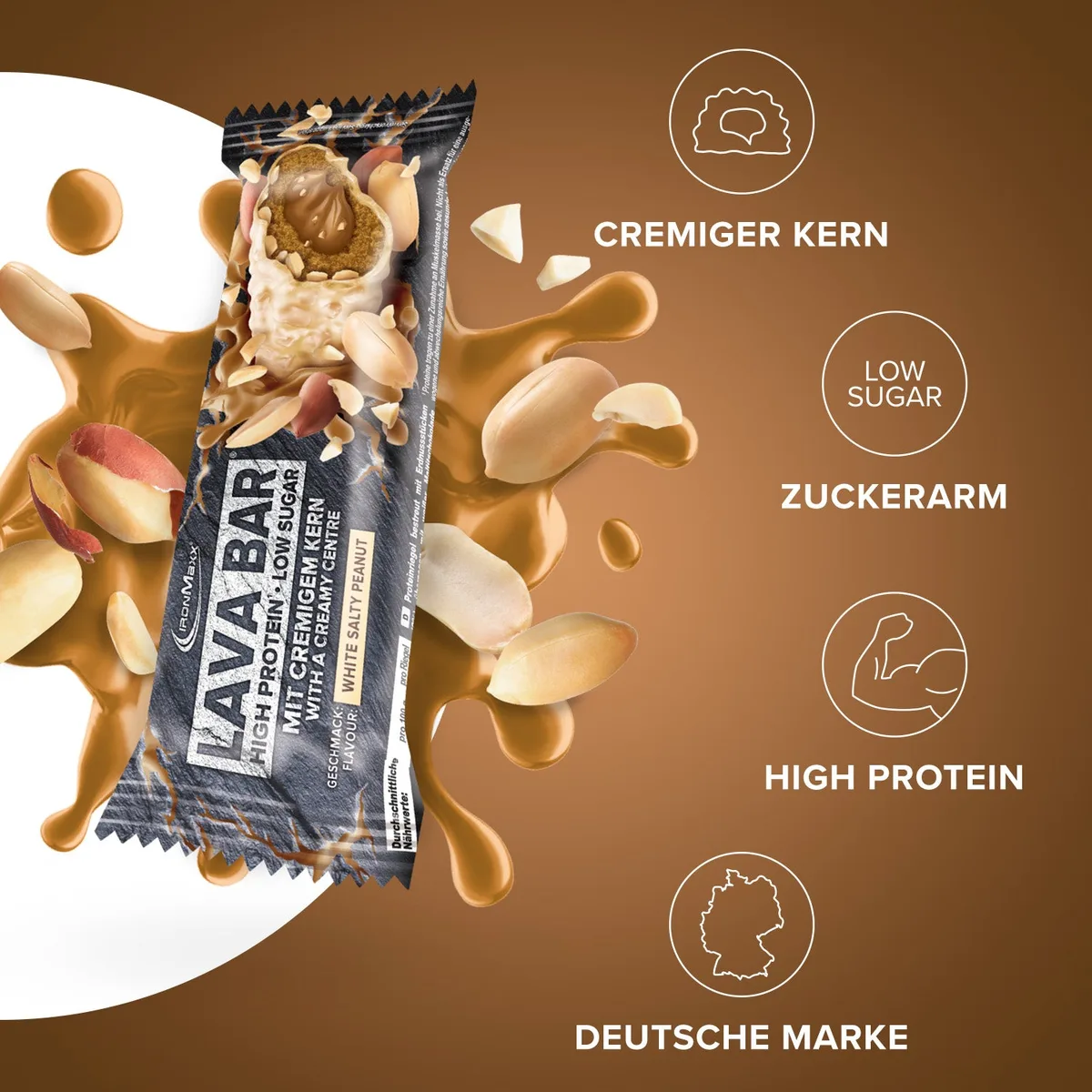 Lava Bar Protein Riegel (40g) - White Salty Peanut – Bild 7