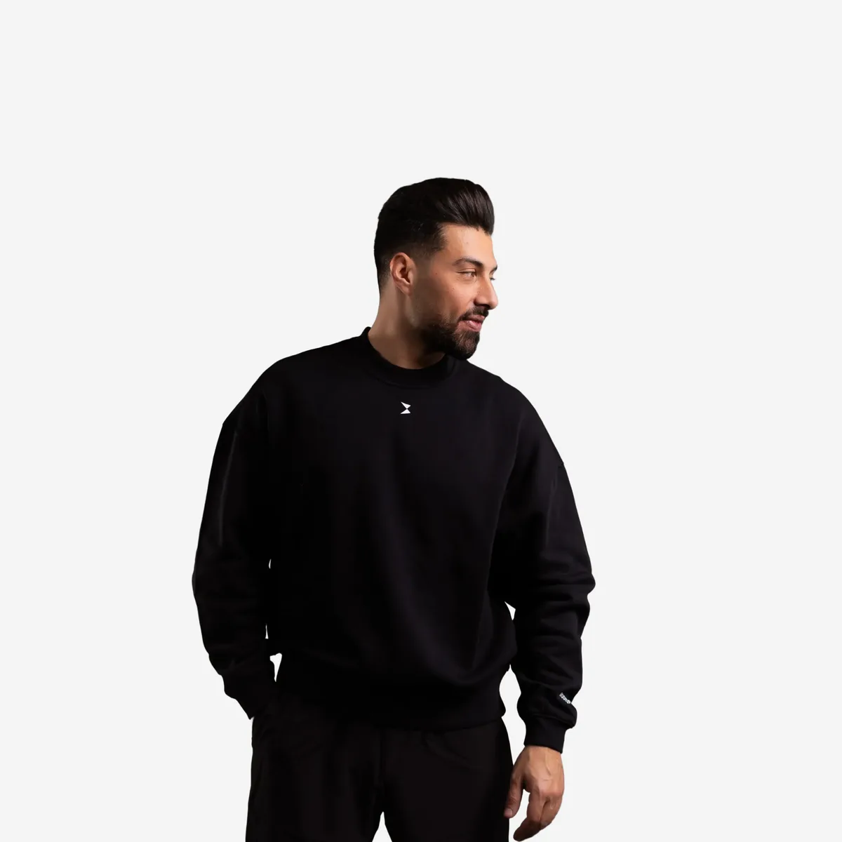Men's Crew Neck Sweater Zwart / L – Bild 2