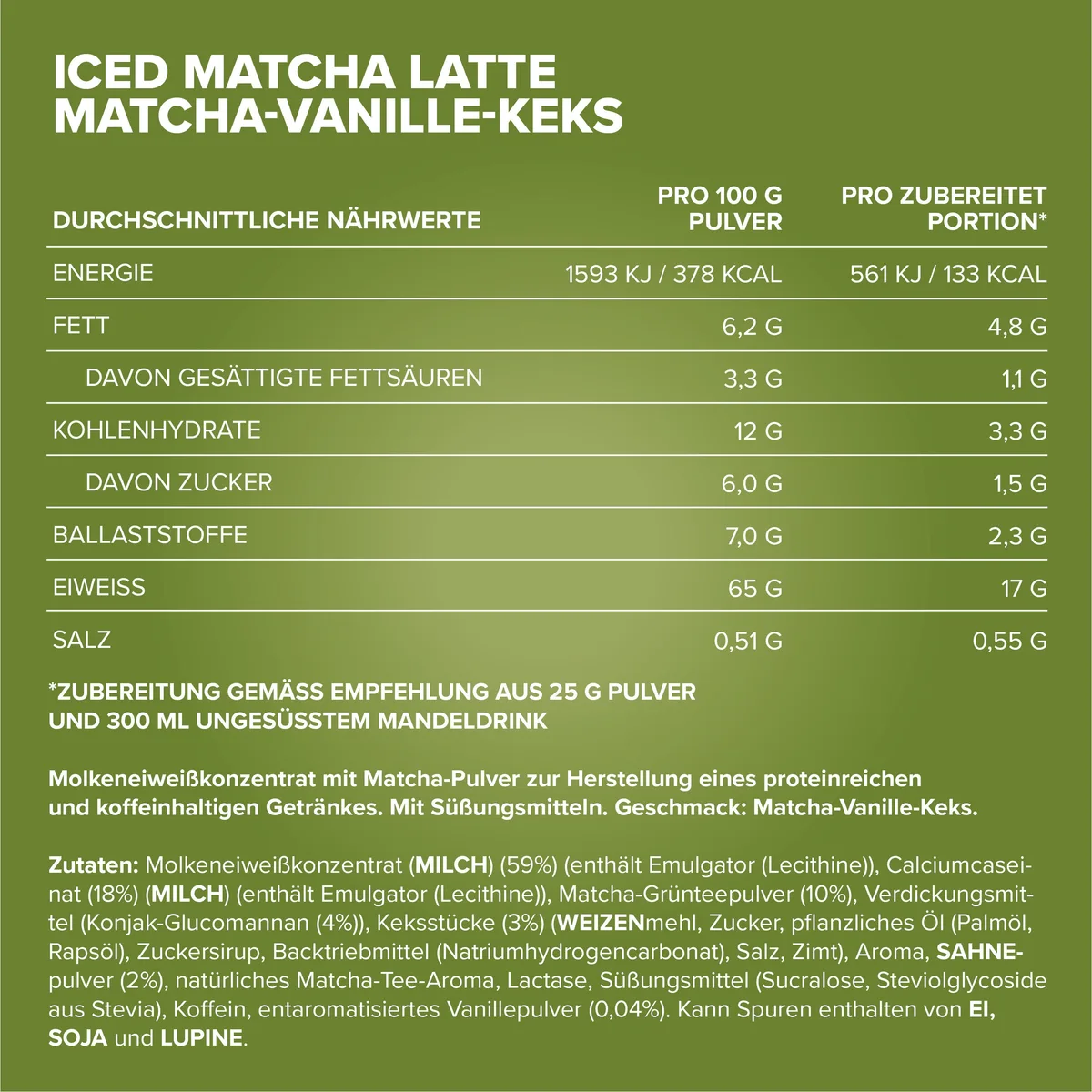 Iced Matcha Latte (300g) - Vanilla Crumble – Bild 4