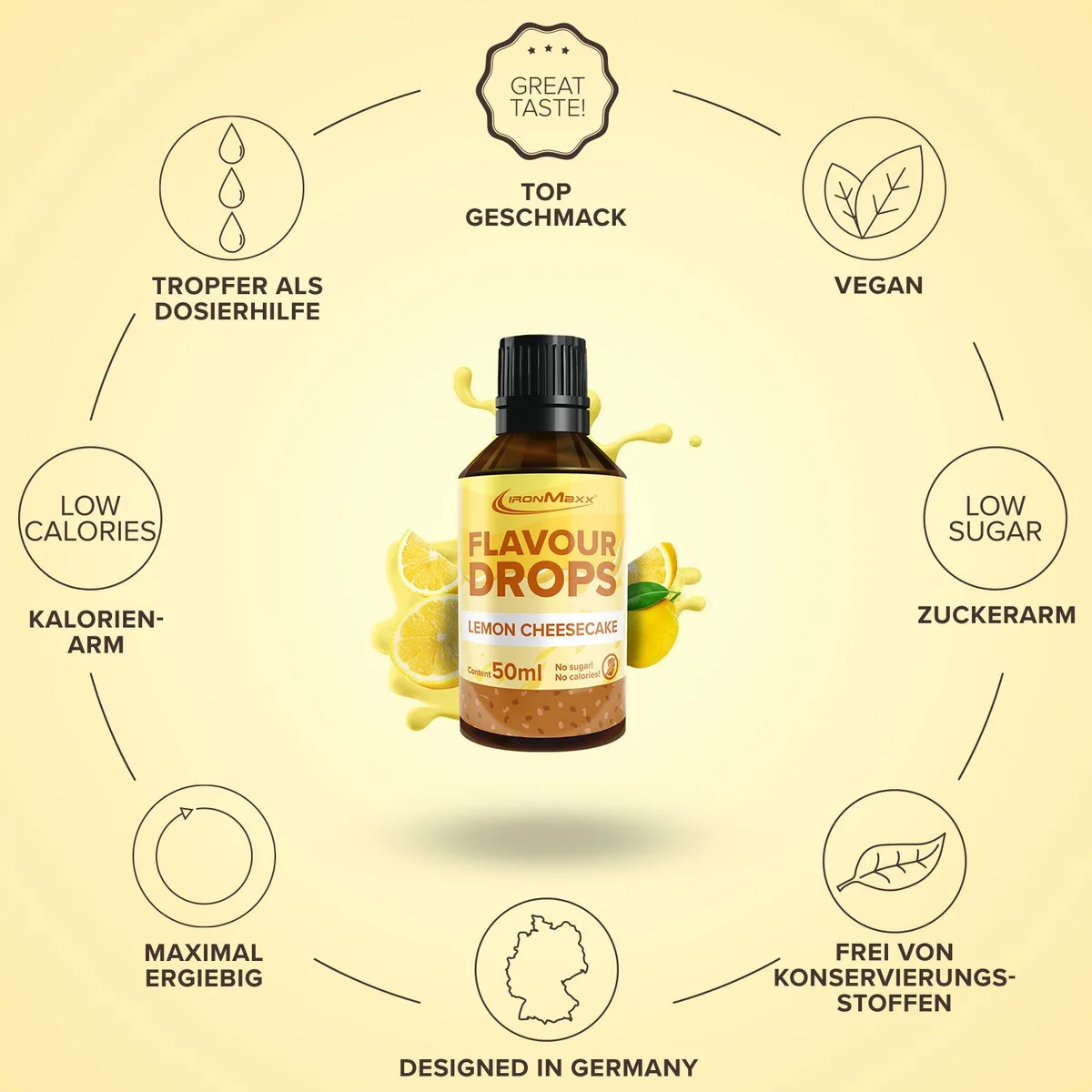 Flavour Drops (50ml) - Lemon-Cheesecake – Bild 5