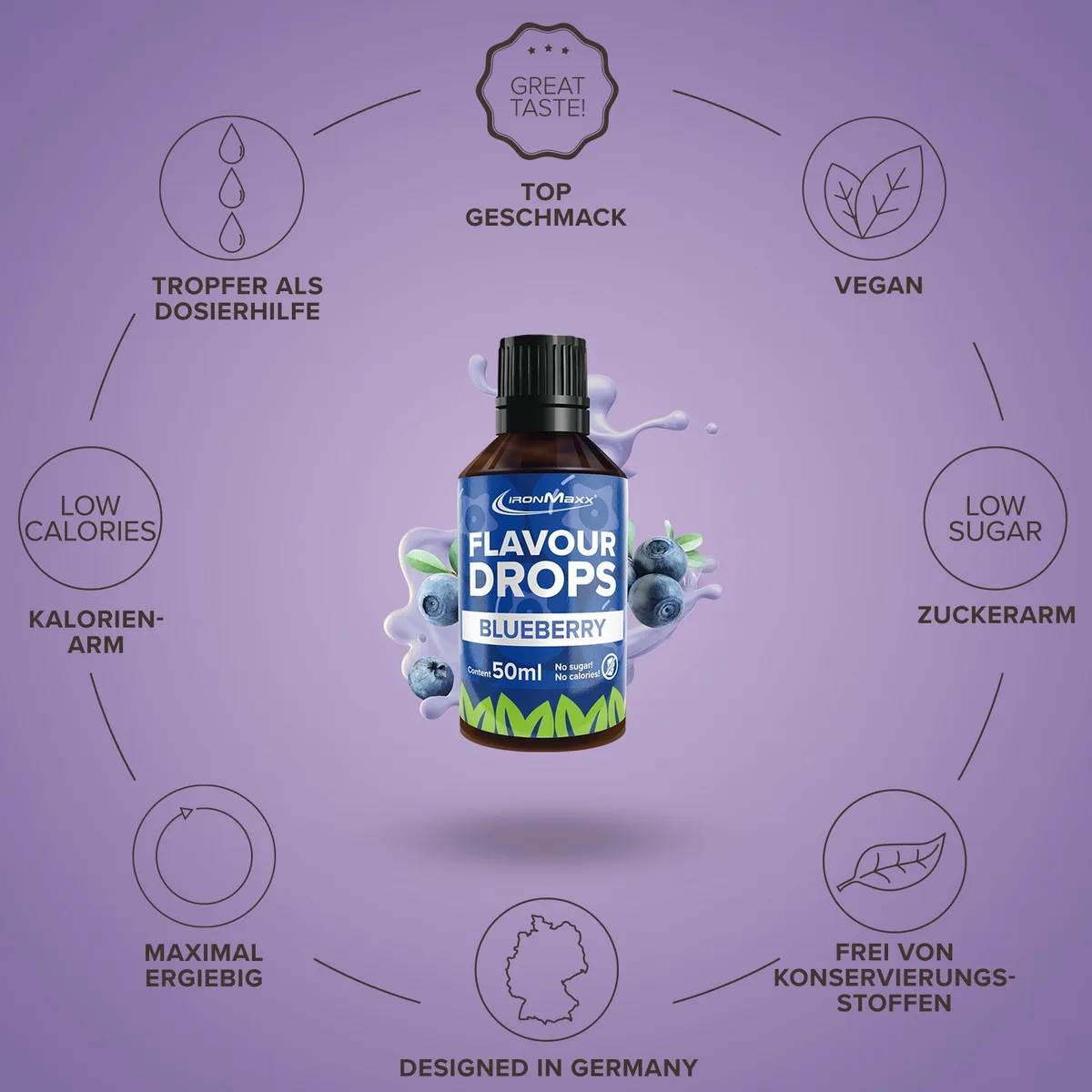 Flavour Drops (50ml) - Blaubeere – Bild 5