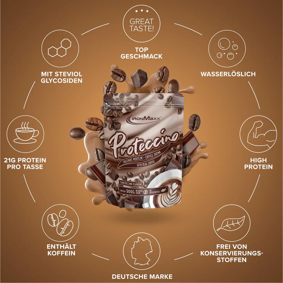 Proteccino (500g) - Chocolate – Bild 5