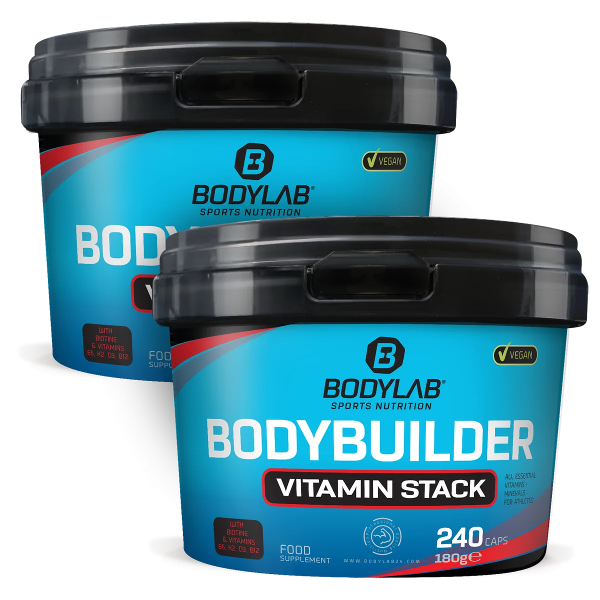 2 x Bodybuilder Vitamin Stack (je 240 Kapseln)