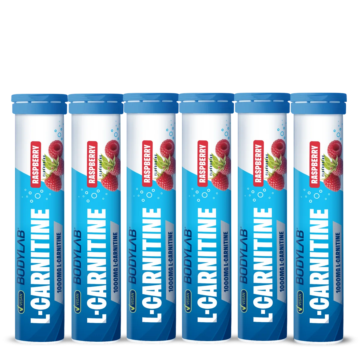L-Carnitine - 6x 20 Brausetabletten - Raspberry Flavouring