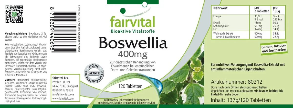 Boswellia (120 Tabletten) – Bild 2