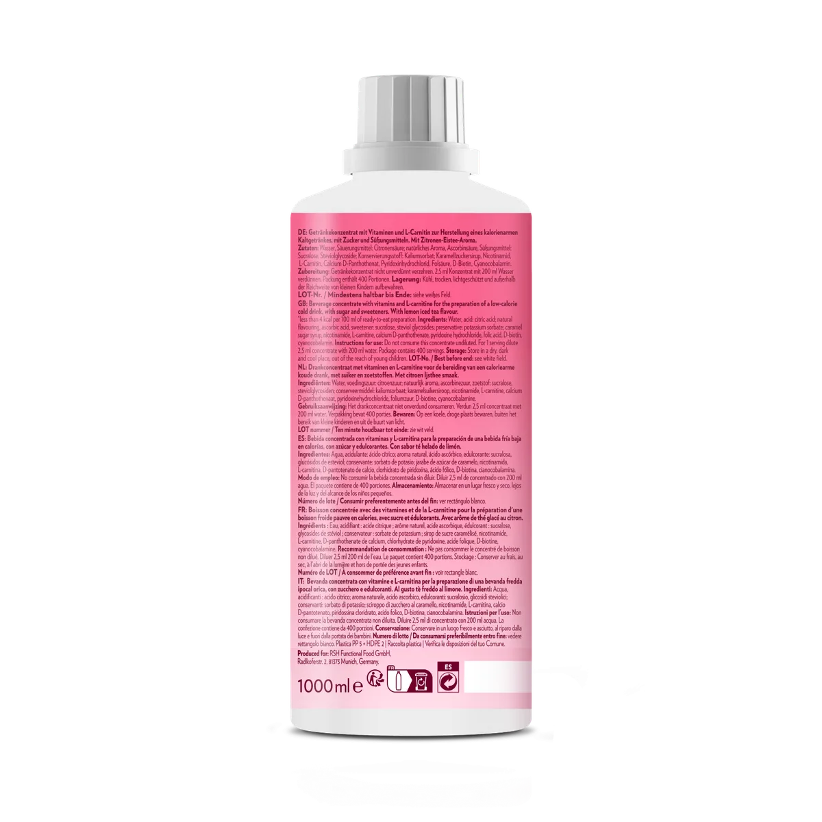 Zero Drink (1000ml) Zitronen-Eistee – Bild 2