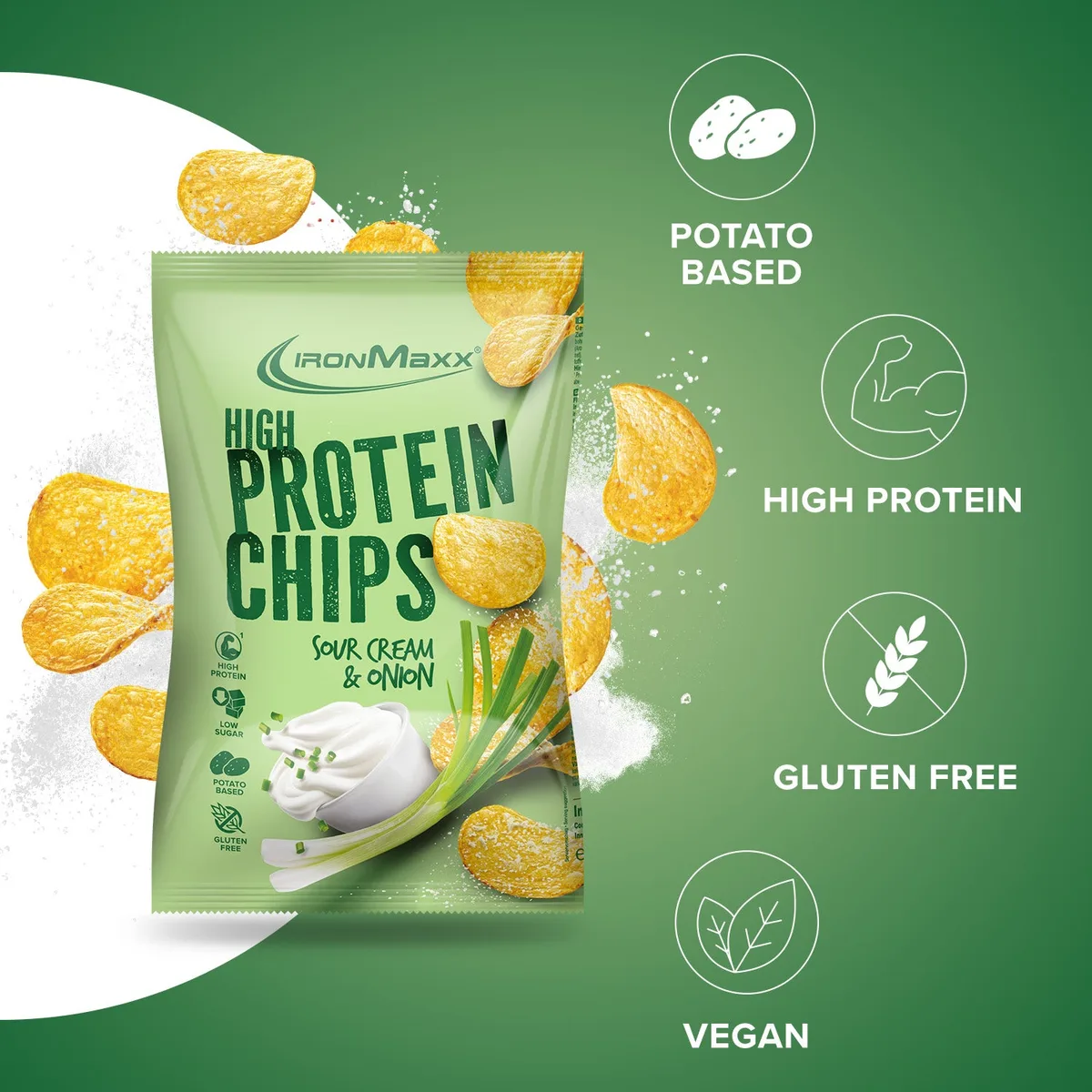 High Protein Potato Chips (60g) - Sour Cream & Onion – Bild 2