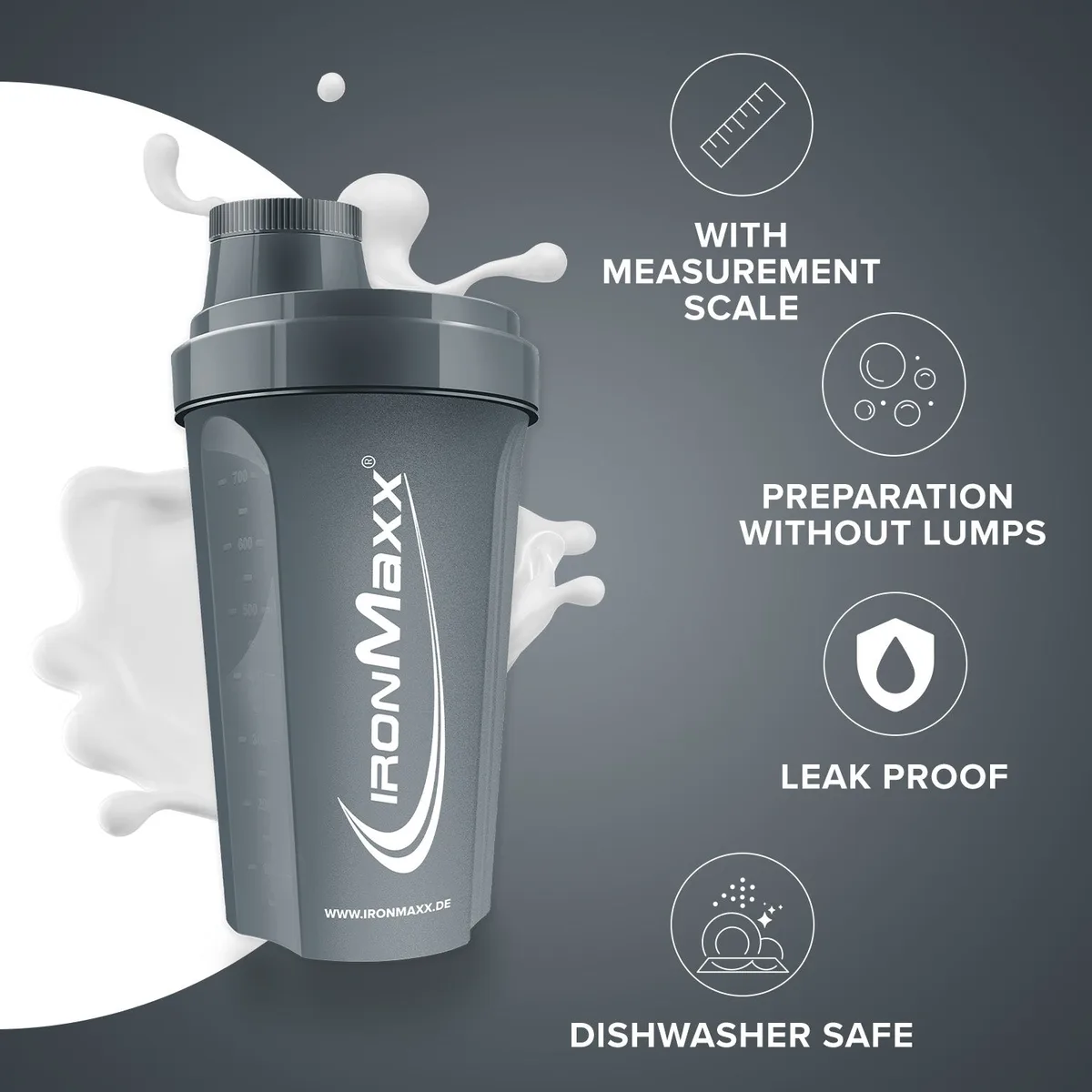 Shaker (700ml) - Anthrazit Matt – Bild 6