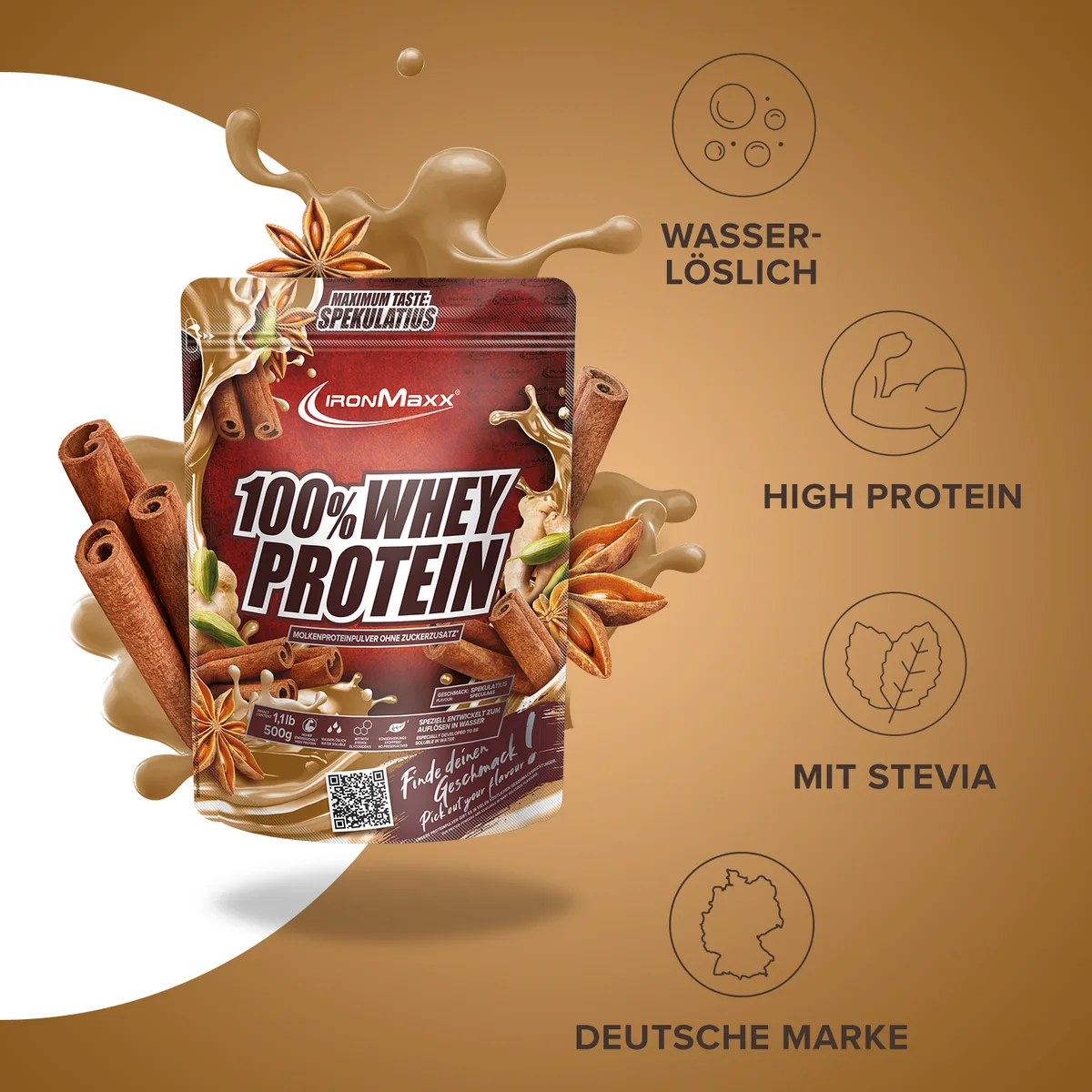 100% Whey Protein (500g) - Spekulatius – Bild 7