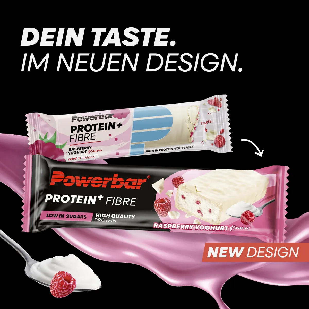 Protein+ Fibre Bar Raspberry Yoghurt (16x35g) – Bild 3
