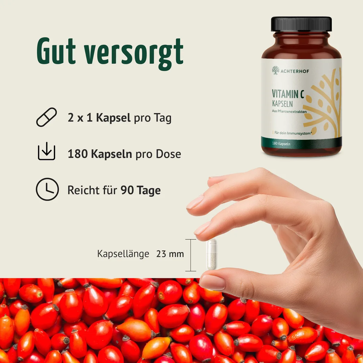 Vitamin C Kapseln (180 Kapseln) – Bild 4