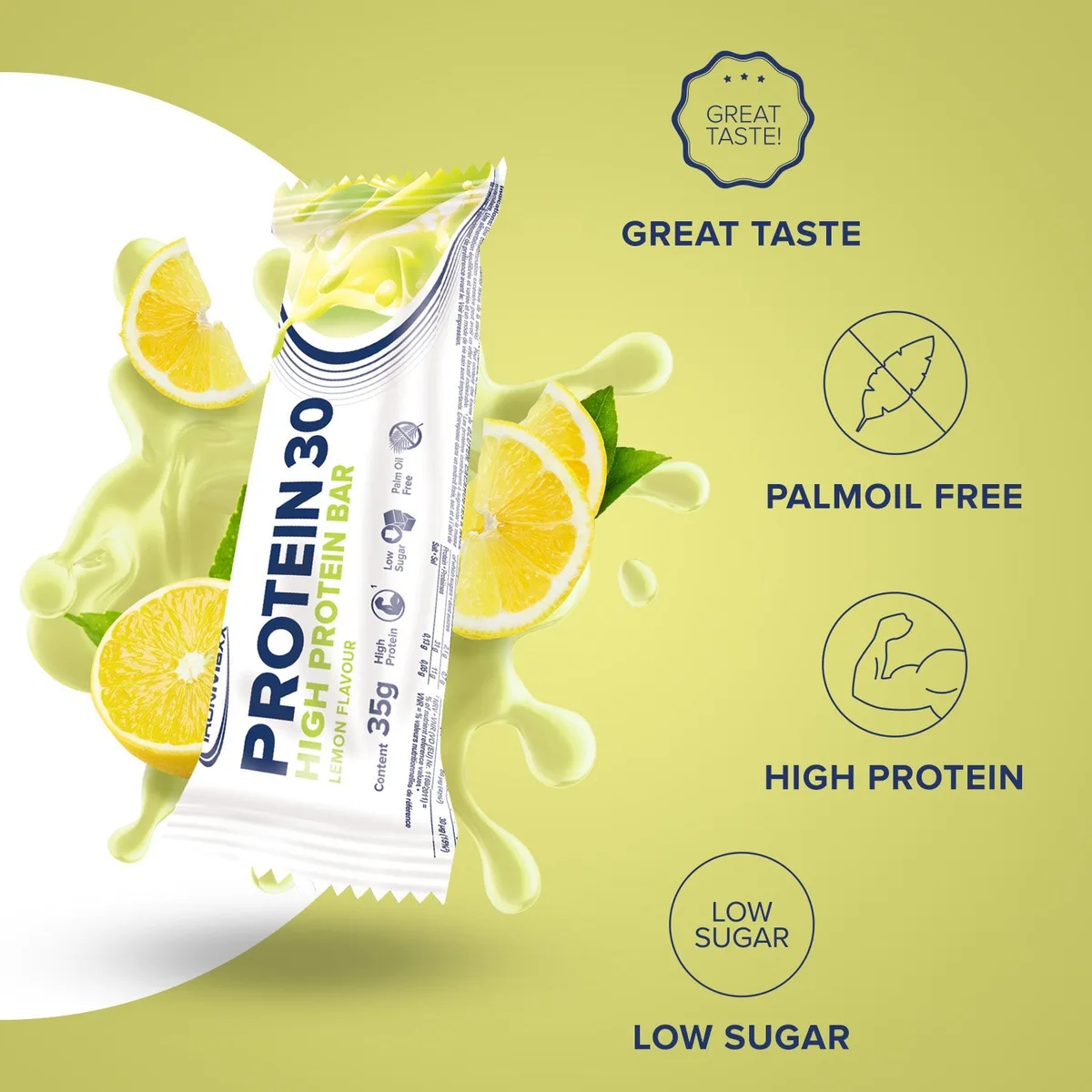 Protein 30 Protein Riegel (24x35g) - Lemon – Bild 3