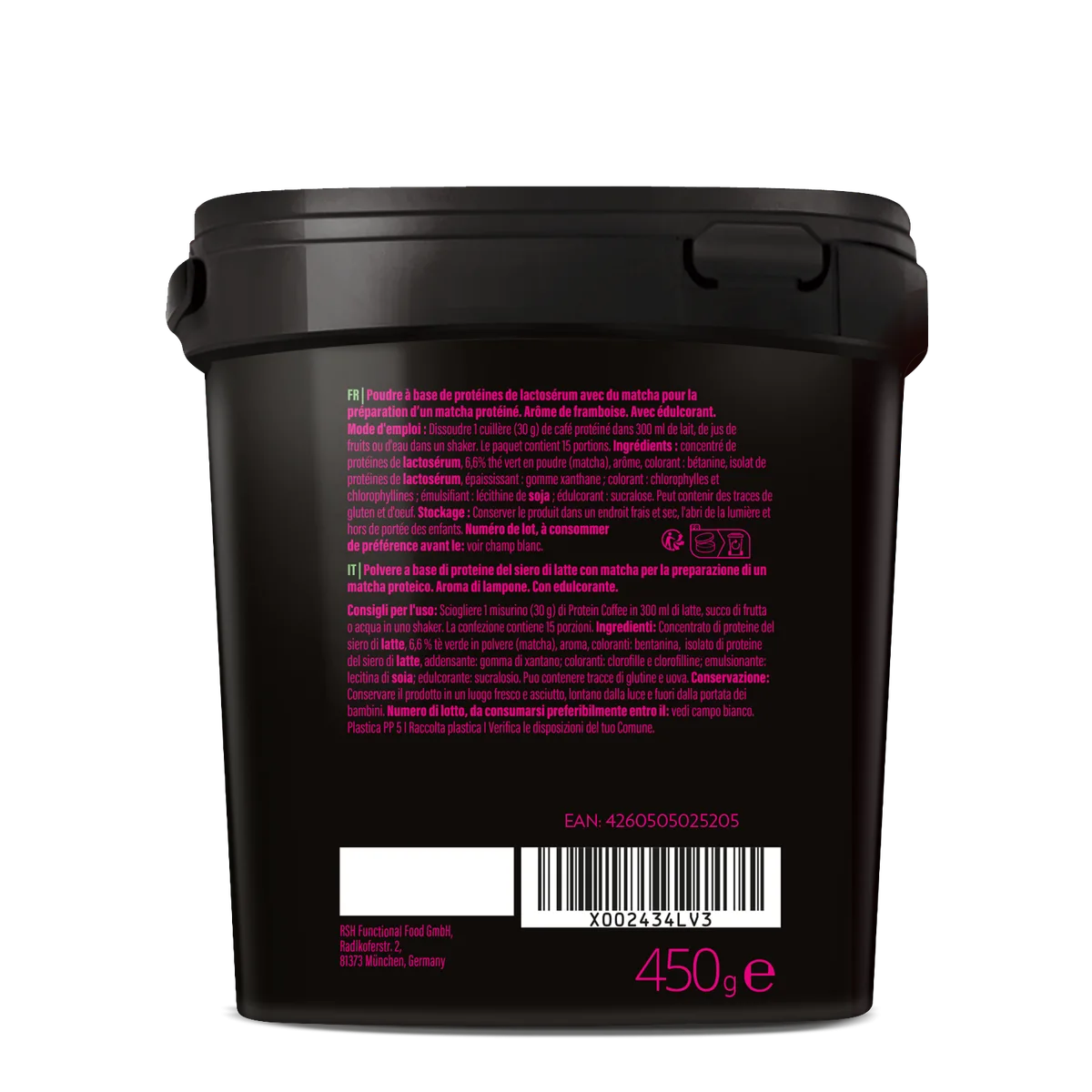 Protein Matcha Raspberry (450g) – Bild 7