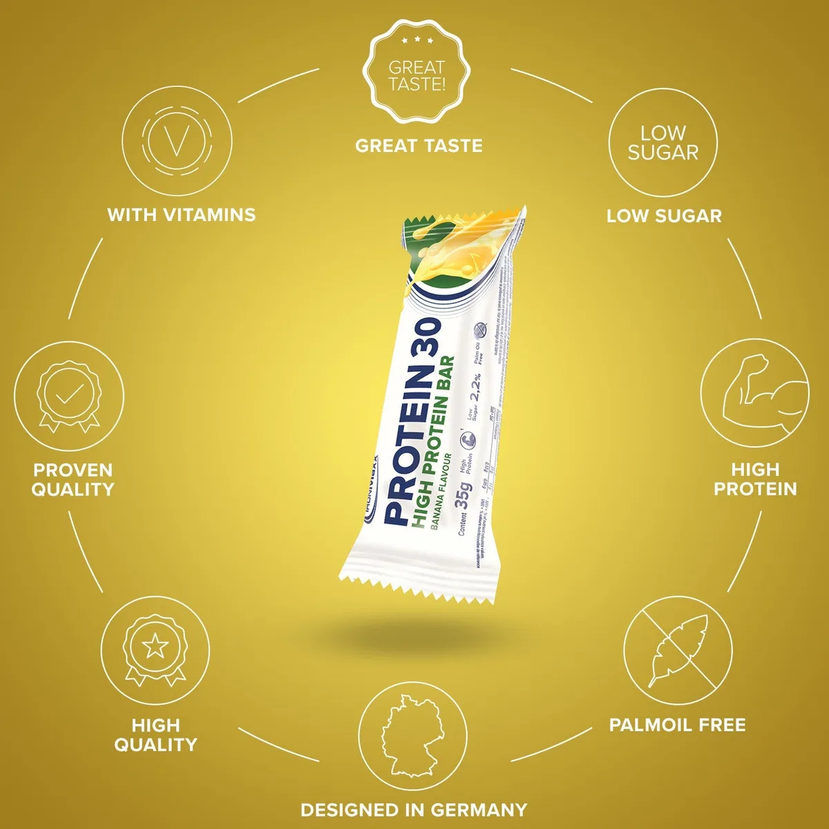 Protein 30 Protein Riegel (35g) - Banane – Bild 5