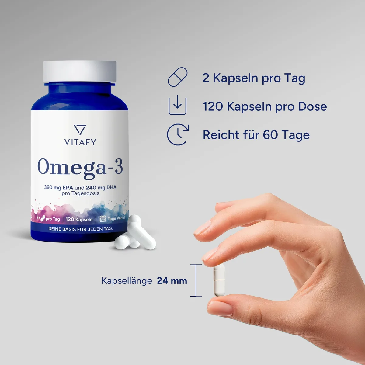 Omega-3-Fischöl (120 Kapseln) – Bild 4
