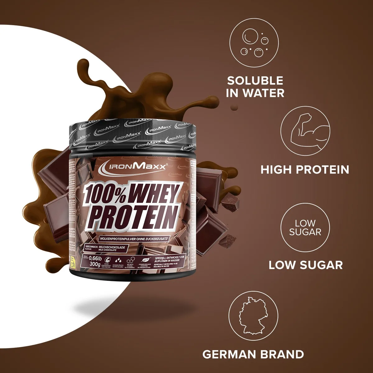 100% Whey Protein (300g) - Milchschokolade – Bild 7