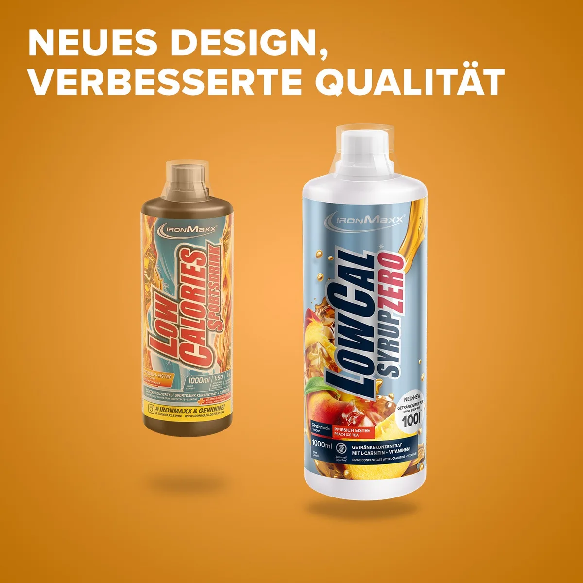 LowCal Syrup Zero (1000ml) - Pfirsich-Eistee – Bild 2