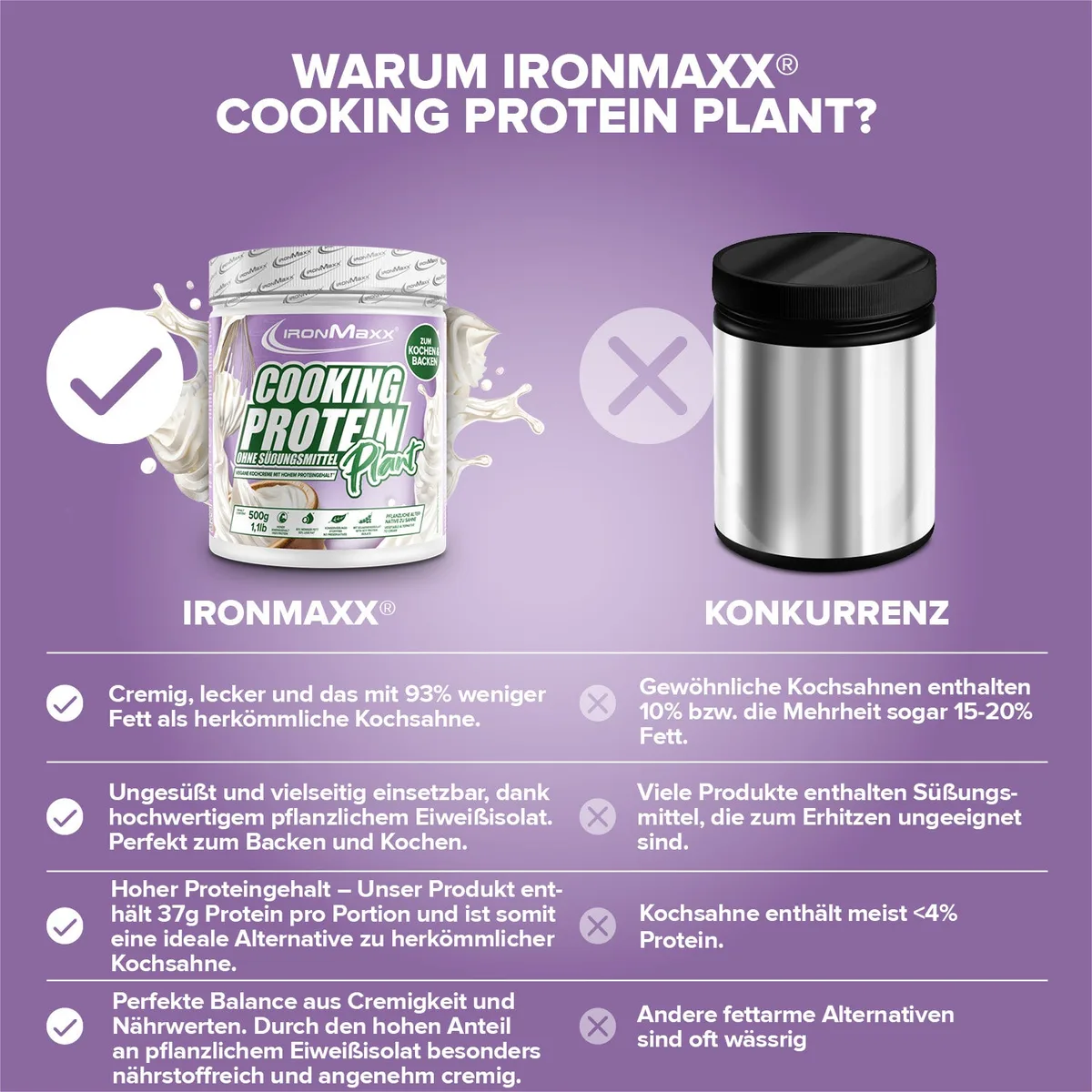 Cooking Protein Plant (500g) - Sahne – Bild 3
