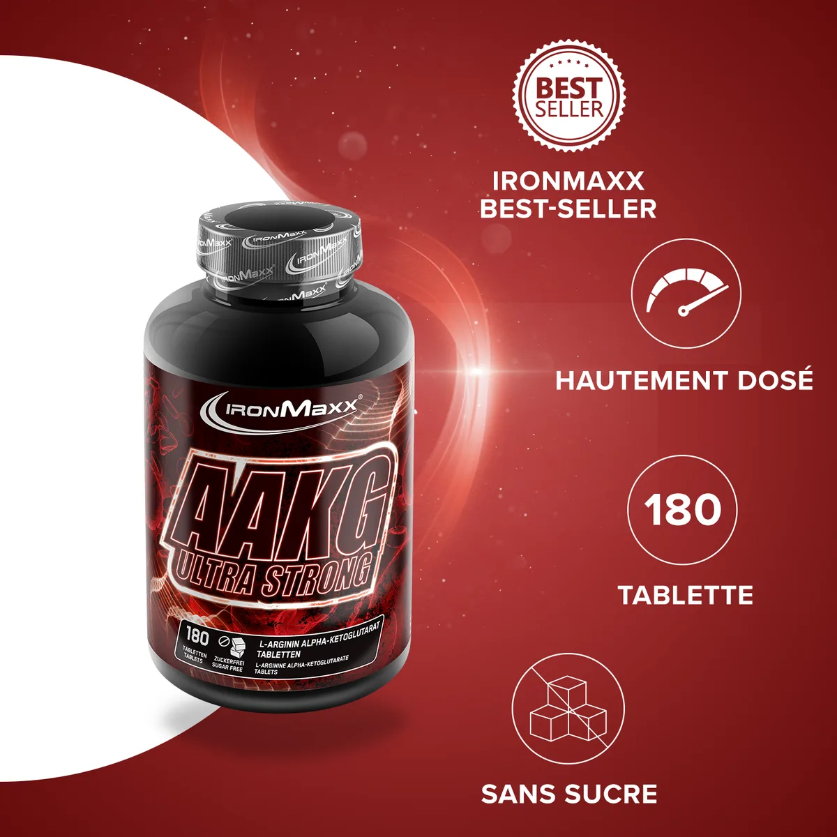 AAKG Ultra Strong - 180 Tabletten à 1600 mg – Bild 7