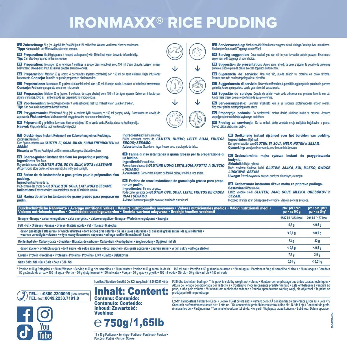 Rice Pudding (750g) - Neutral – Bild 4