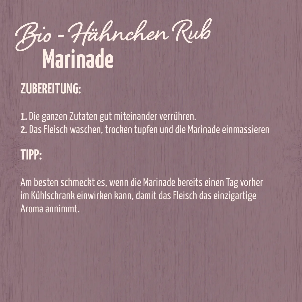 Hähnchen Rub Gewürzzubereitung Bio (100g) – Bild 4