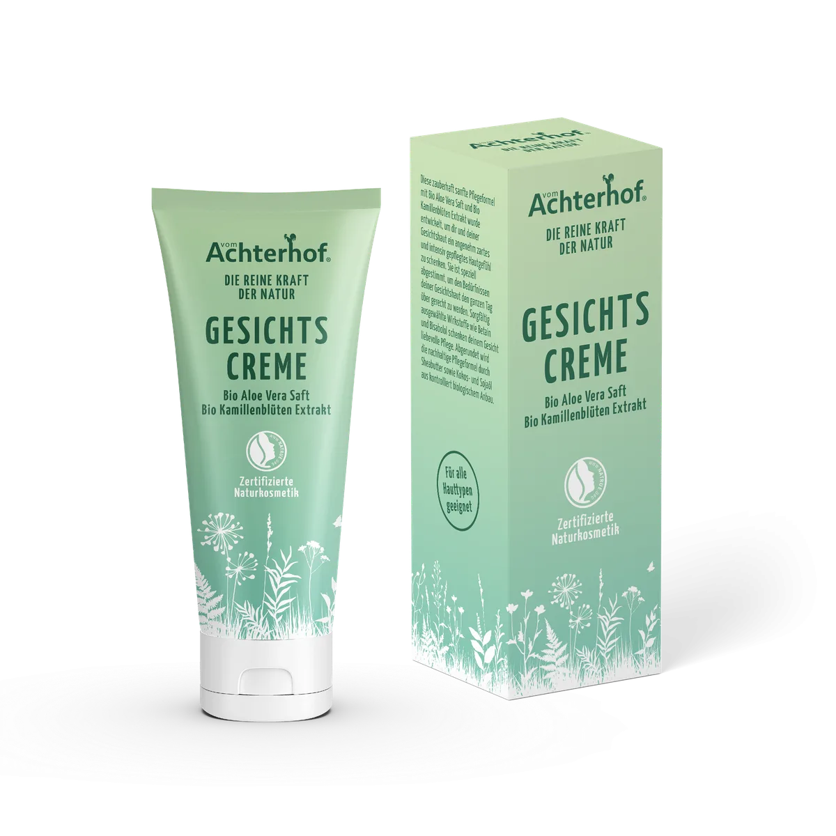 Gesichtscreme mit Bio Aloe Vera Saft und Bio Kamillenblütenextrakt (50ml)