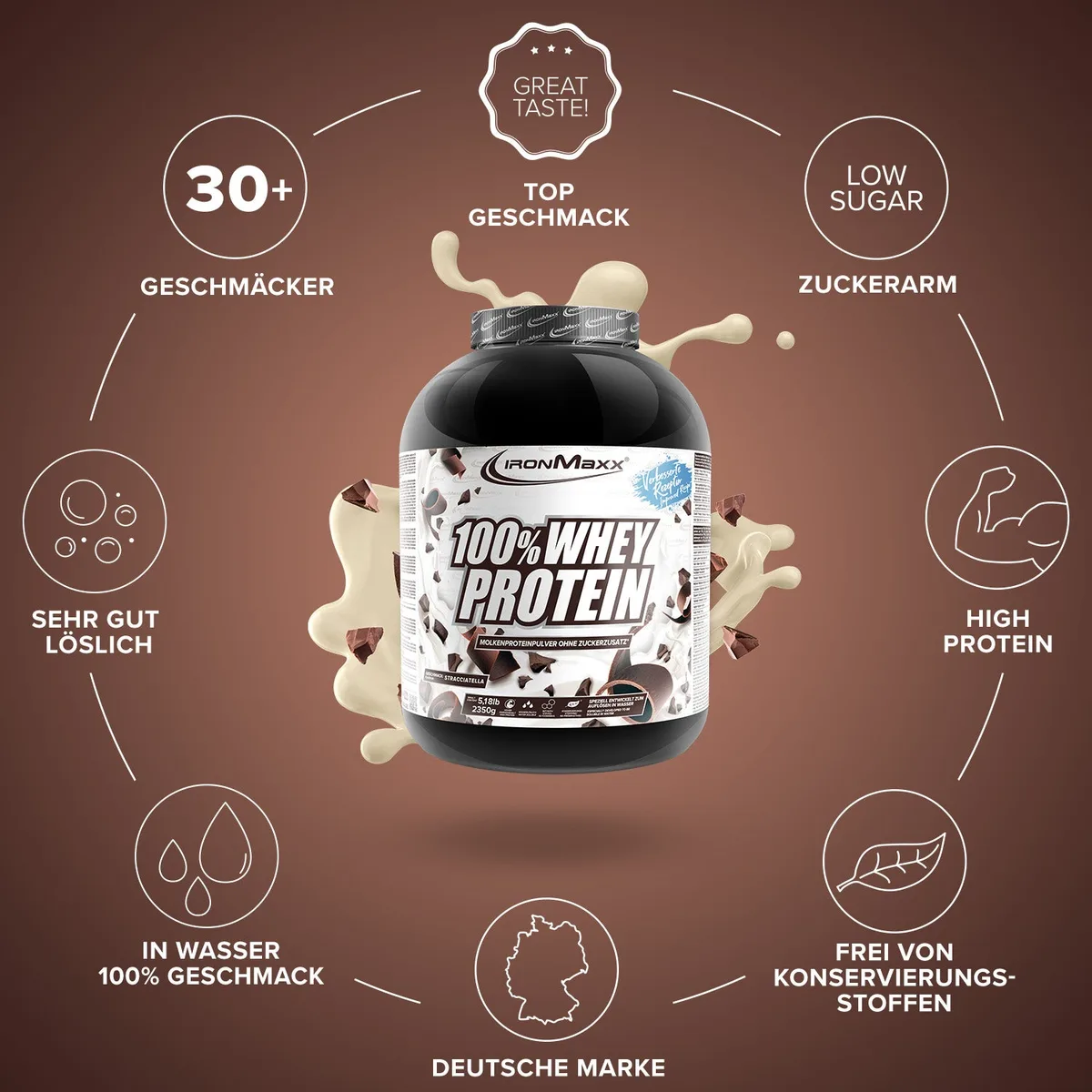 100% Whey Protein (2350g) - Stracciatella – Bild 5