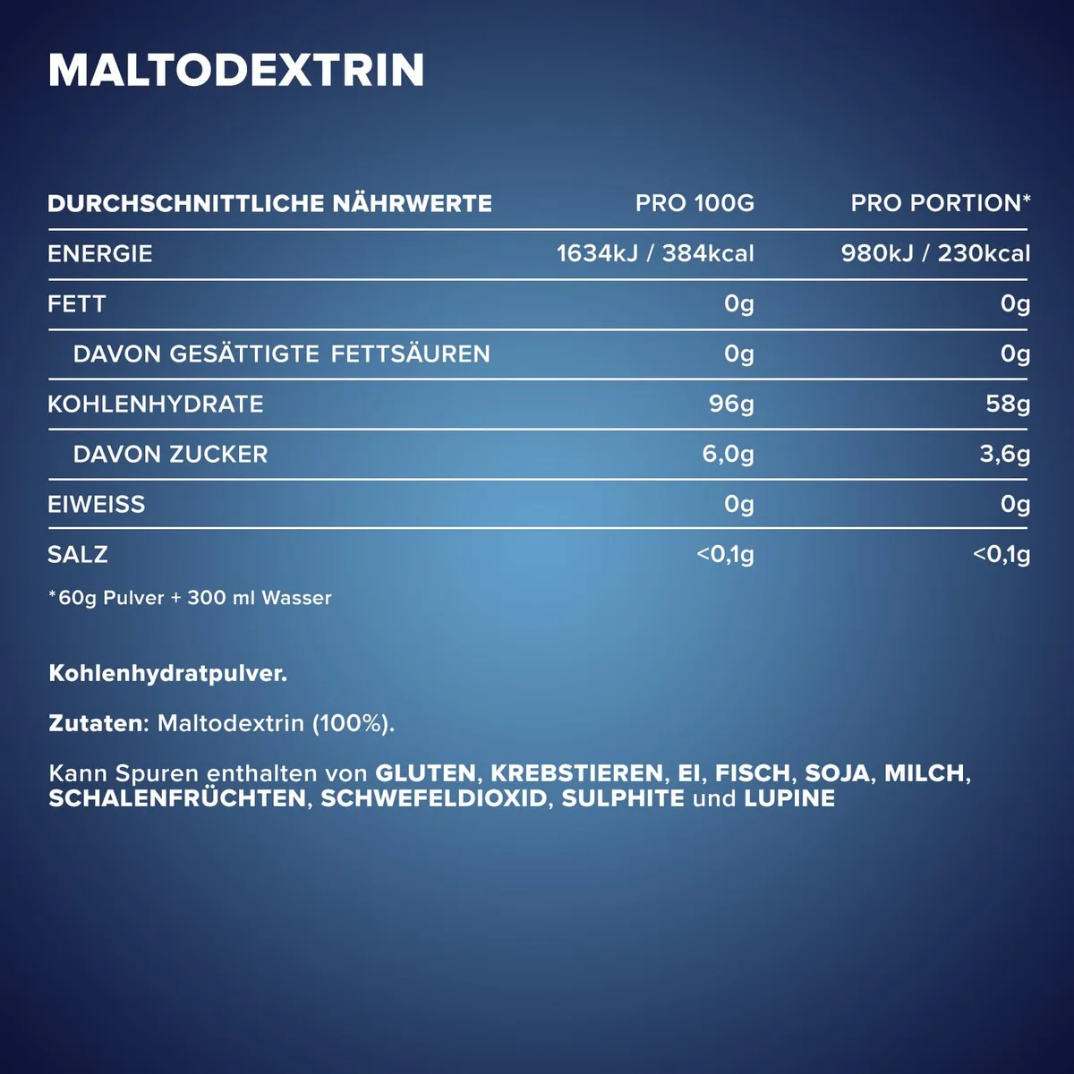 IronMaxx Maltodextrin Weight Gainer zum Zunehmen 2000g, Geschmacksneutral - Mit 230kcal & 58g Kohlenhydrate pro Portion, Mass Gainer für Kraftsportler mit 100% reinem Maltodextrin – Bild 4