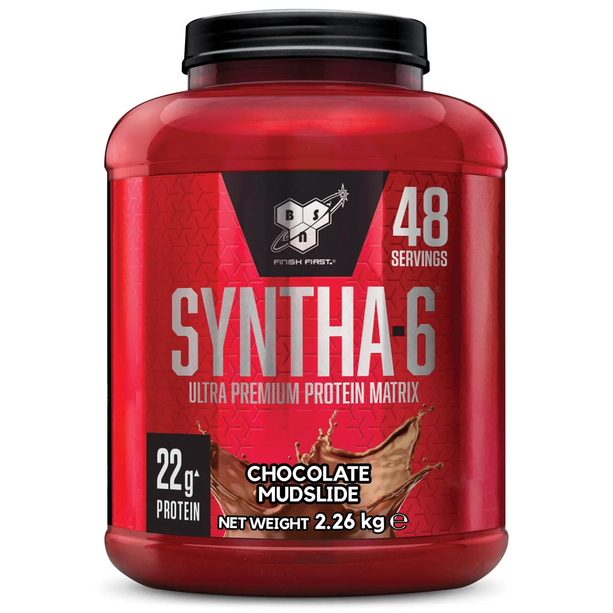 BSN Syntha 6 Ultra-Premium-Protein-Pulver für Muskelwachstum und -reparatur, zuckerarm und proteinreich, Geschmacksrichtung Chocolate Mudslide, 48 Portionen, 2,26 kg