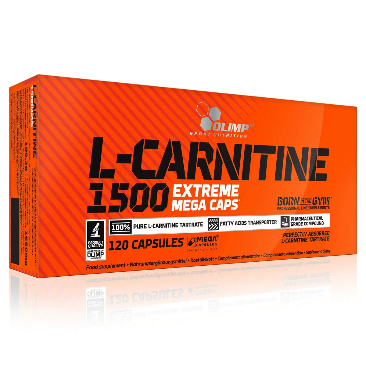 Olimp L-Carnitine 1500 Extreme Mega Caps 2 x 120 Kapseln – Bild 2